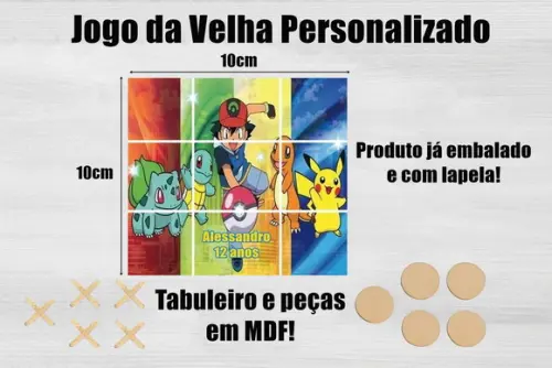 Jogo da Velha Personalizado Pokémon