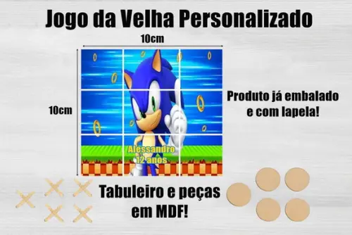 Jogo da Velha Personalizado Sonic