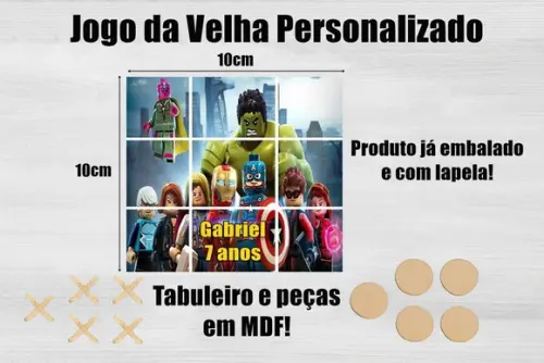 Jogo da Velha Personalizado Vingadores