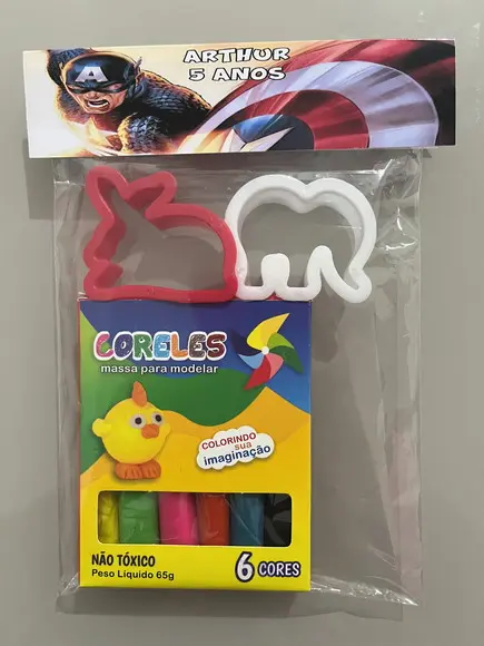 Kit Massinha Personalizada Capitão América