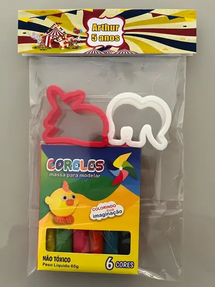Kit Massinha Personalizada Circo