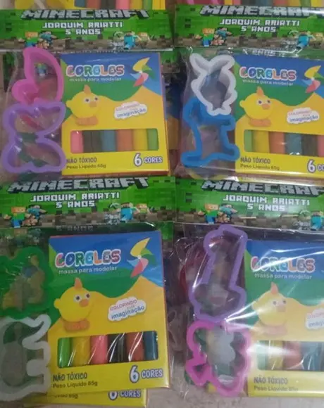 Kit Massinha Personalizada Minecraft