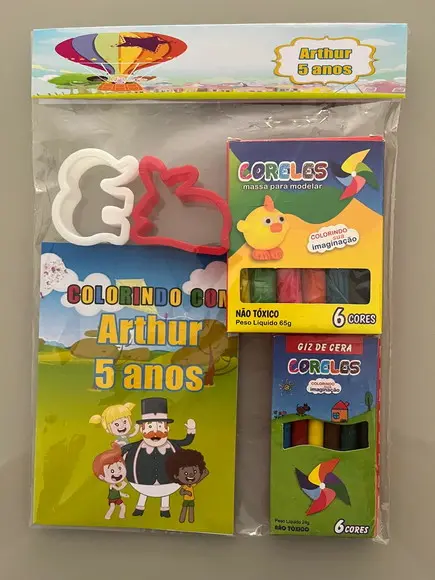 Kit para Colorir + Kit Massinha com Giz de Cera Mundo Bita