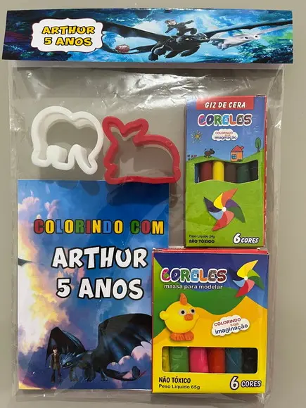 Kit para Colorir + Kit Massinha Como Treinar o Seu Dragão