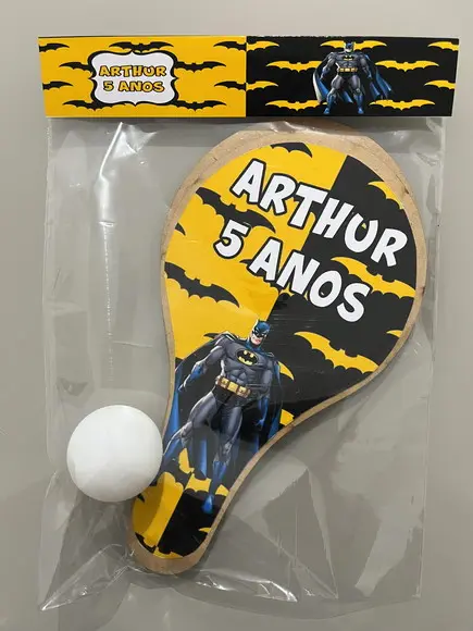 Kit Raquete para Ping Pong Personalizada Batman