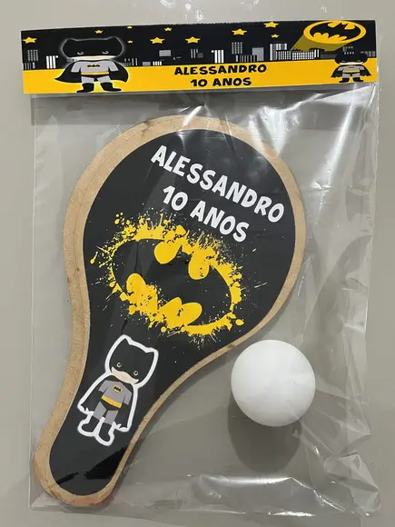 Kit Raquete para Ping Pong Personalizada Batman