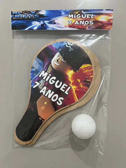 Kit Raquete para Ping Pong Personalizada Blox Fruits