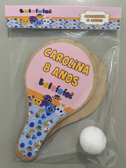 Kit Raquete para Ping Pong Personalizada Bolofofos