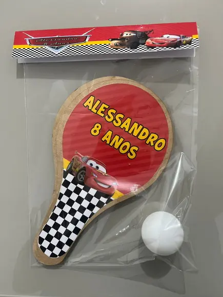 Kit Raquete para Ping Pong Personalizada Carros