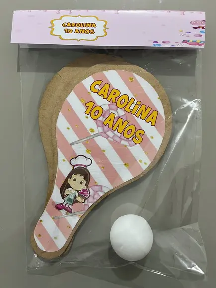 Kit Raquete para Ping Pong Personalizada Confeitaria