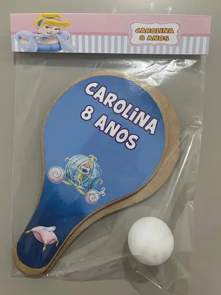 Kit Raquete para Ping Pong Personalizada Cinderela