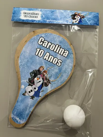 Kit Raquete para Ping Pong Personalizada Frozen