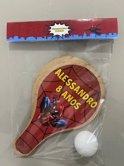 Kit Raquete para Ping Pong Personalizada Homem Aranha