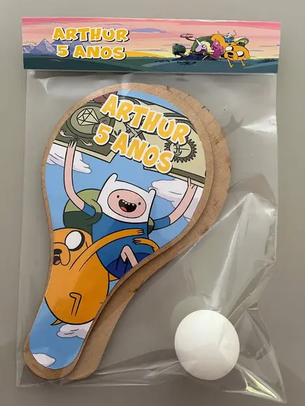 Kit Raquete para Ping Pong Personalizada Hora da Aventura