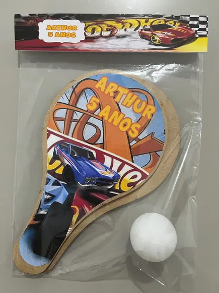 Kit Raquete para Ping Pong Personalizada Hot Wheels