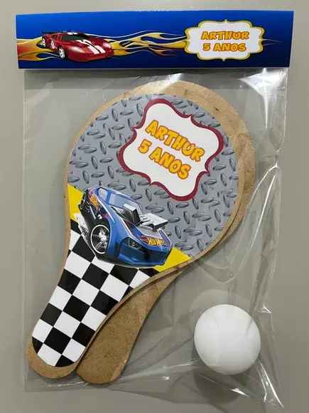 Kit Raquete para Ping Pong Personalizada Hot Wheels