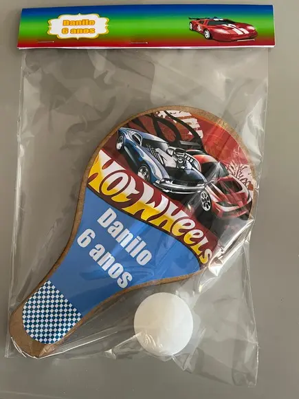 Kit Raquete para Ping Pong Personalizada Hot Wheels