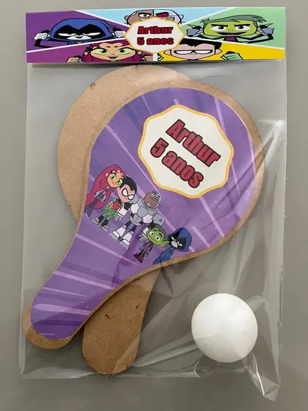 Kit Raquete para Ping Pong Personalizada Jovens Titãs