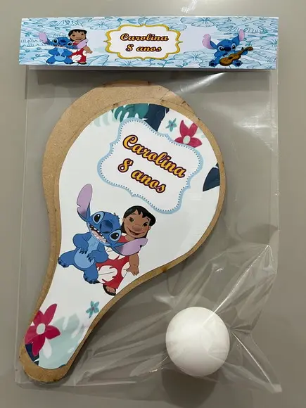 Kit Raquete para Ping Pong Personalizada Lilo & Stitch