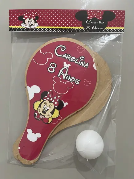 Kit Raquete para Ping Pong Personalizada Minnie