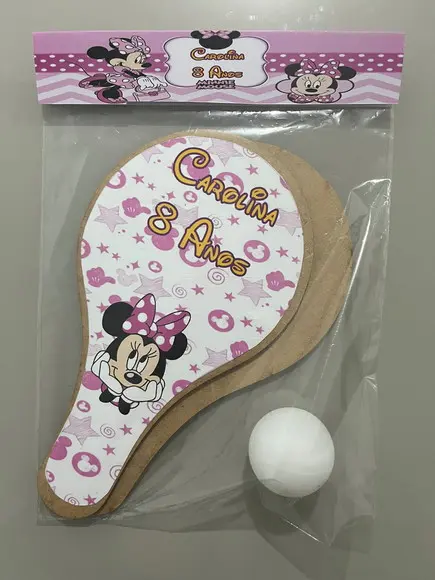 Kit Raquete para Ping Pong Personalizada Minnie