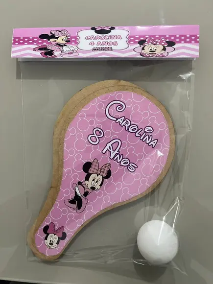 Kit Raquete para Ping Pong Personalizada Minnie