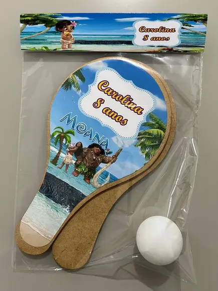 Kit Raquete para Ping Pong Personalizada Moana