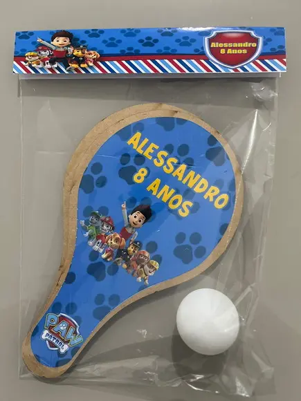 Kit Raquete para Ping Pong Personalizada Patrulha Canina