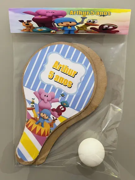 Kit Raquete para Ping Pong Personalizada Pocoyo