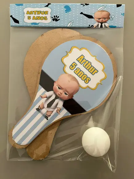 Kit Raquete para Ping Pong Personalizada Poderoso Chefinho