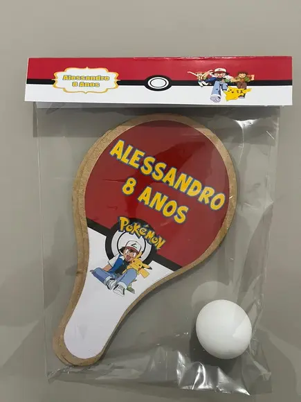 Kit Raquete para Ping Pong Personalizada Pokémon