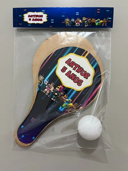 Kit Raquete para Ping Pong Personalizada Roblox