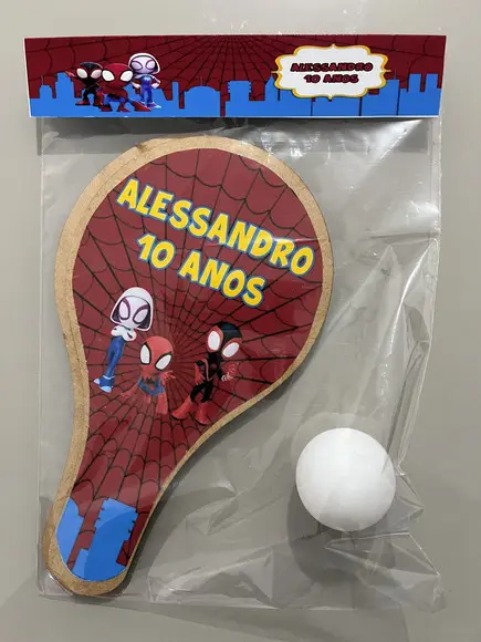 Kit Raquete para Ping Pong Personalizada Spidey Eseus Amigos