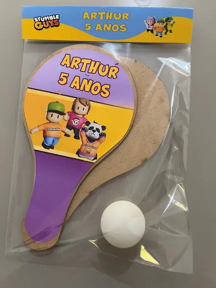 Kit Raquete para Ping Pong Personalizada Stumble Guys