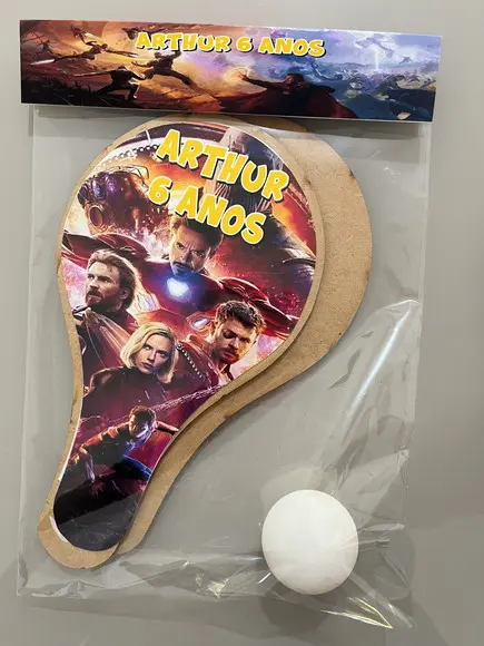 Kit Raquete para Ping Pong Personalizada Vingadores