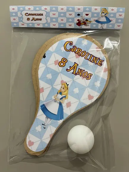 Kit Raquete para Pingpong Alice no País das Maravilhas