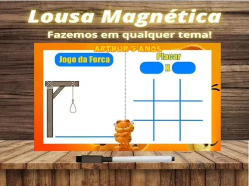 Lousa Magnética + J.v + Forca Garfield com Embalagem