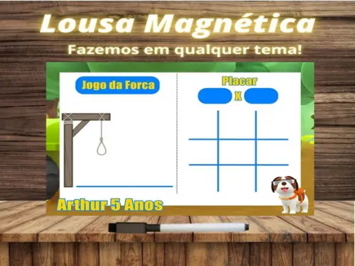 Lousa Magnética + J.v + Forca Léo Guarda da Floresta com Emb