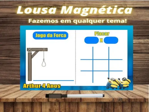 Lousa Magnética + J.v + Forca Minions com Embalagem