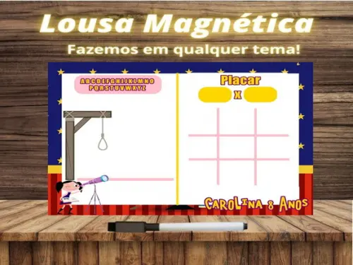 Lousa Magnética + J.v + Forca Show da Luna com Embalagem