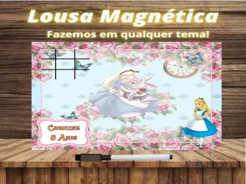 Lousa Magnética + J.v Alice no País das Maravilhas com Emb.