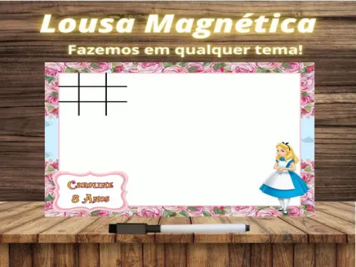 Lousa Magnética + J.v Alice no País das Maravilhas com Emb.