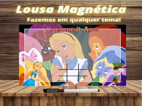 Lousa Magnética + J.v Alice no País das Maravilhas com Emb.