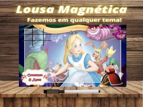 Lousa Magnética + J.v Alice no País das Maravilhas com Emb.