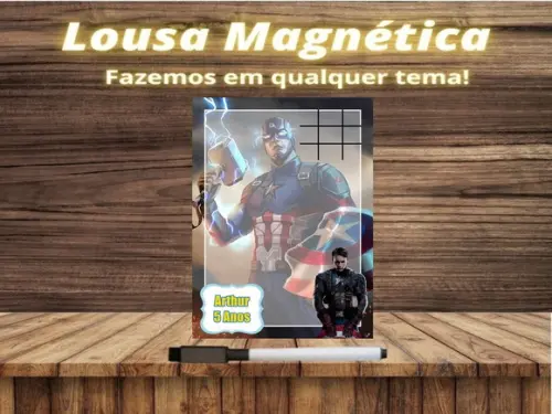 Lousa Magnética + J.v Capitão América com Embalagem