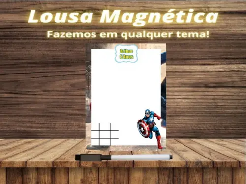Lousa Magnética + J.v Capitão América com Embalagem