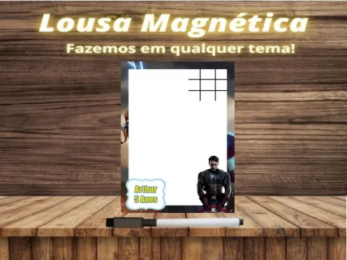 Lousa Magnética + J.v Capitão América com Embalagem