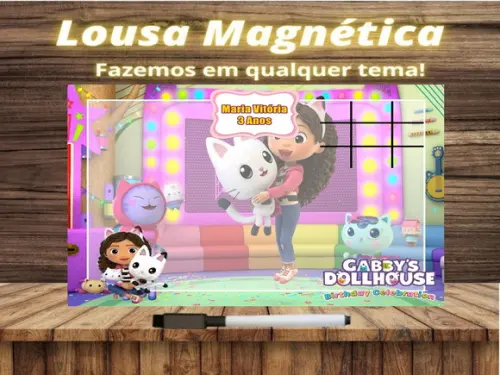 Lousa Magnética + J.v Casa Mágica da Gabby com Embalagem