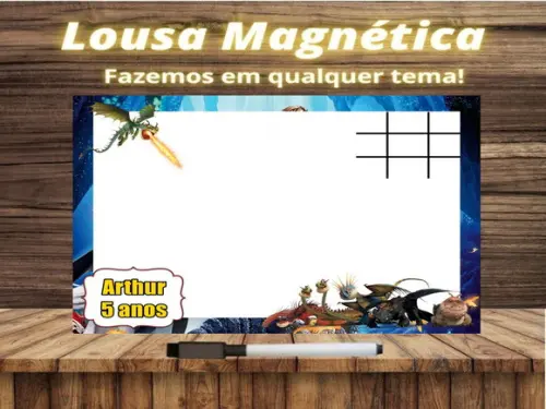 Lousa Magnética + J.v Como Treinar Seu Dragão com Embalagem