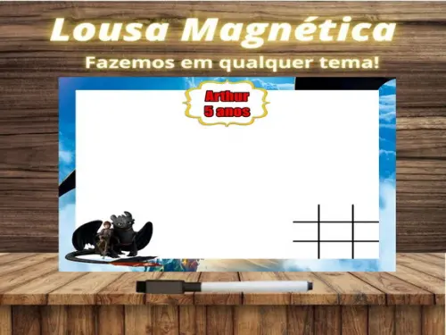 Lousa Magnética + J.v Como Treinar Seu Dragão com Embalagem